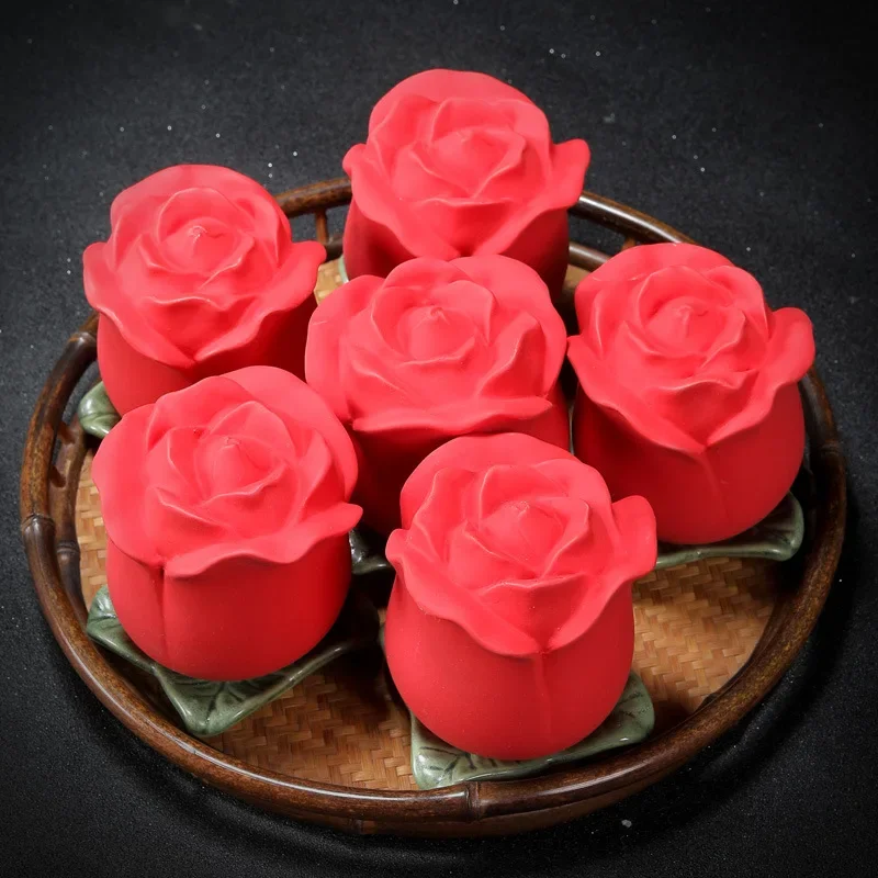 Ceramic Cremation Urns for Human Ashes, Small Pet Urns, Animal Rose Flower Memorial, Funeral Container for Cats and Dogs