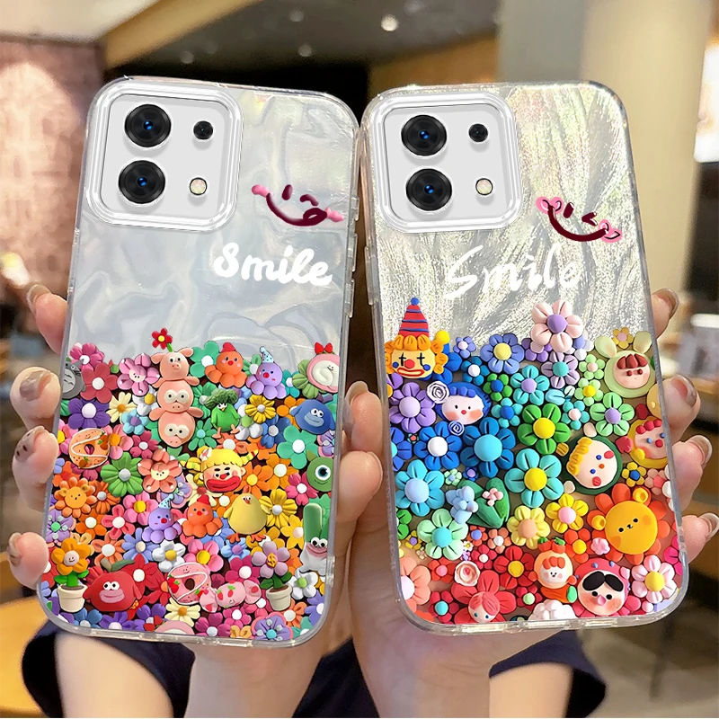 Lovely Little Doll Smiling Cartoon Phone Case for Redmi Note13 12 11 10 9 ProPlus 14C 13C 12C 10C 9C A2 A1 Shockproof Back Cover