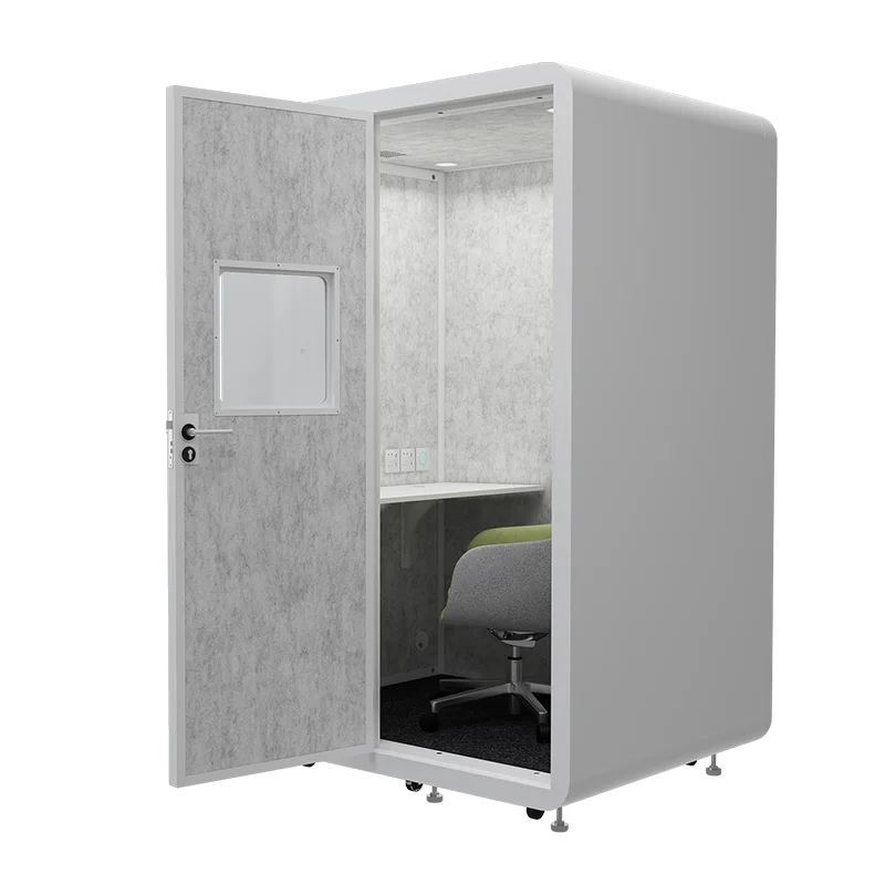 Portable sound insulation booth work removable office pod, with furniture easy to assemble sound insulation office booth