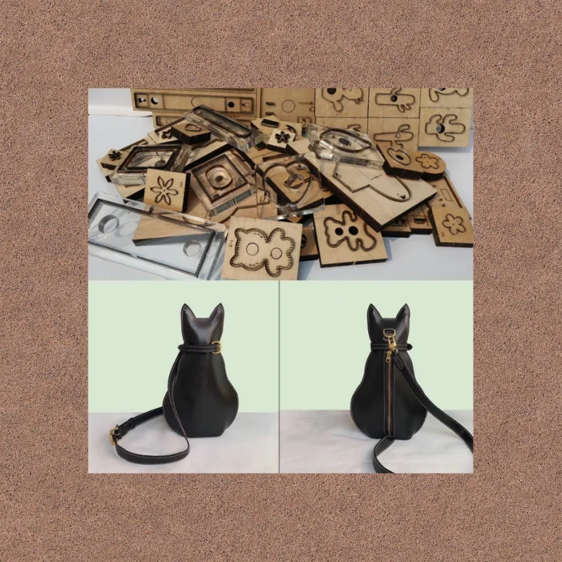 Cartoon Cat Ladies Chest Bag Wooden Die DIY Leather Handcraft Cutting Mould