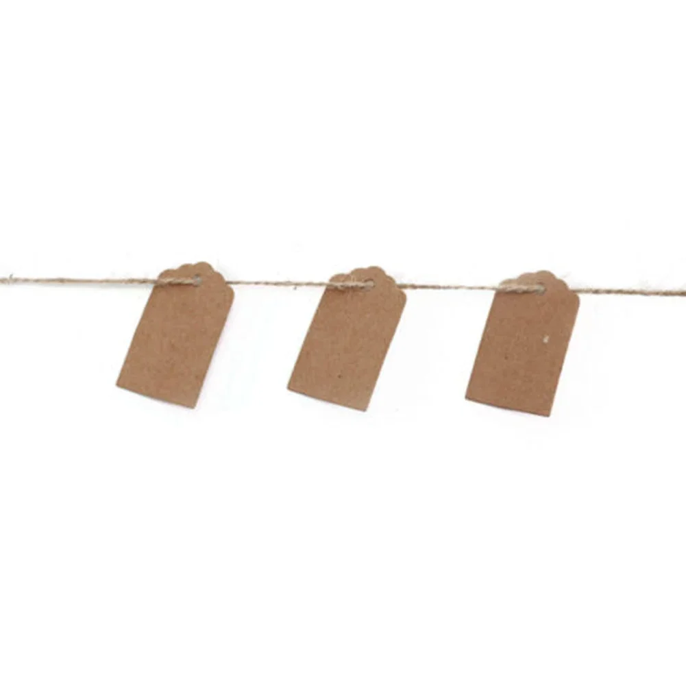 Scallop Blank Luggage Tags Set Of 100 Brown Kraft Paper Gift Tags With Strings For Product Labels And Decorations