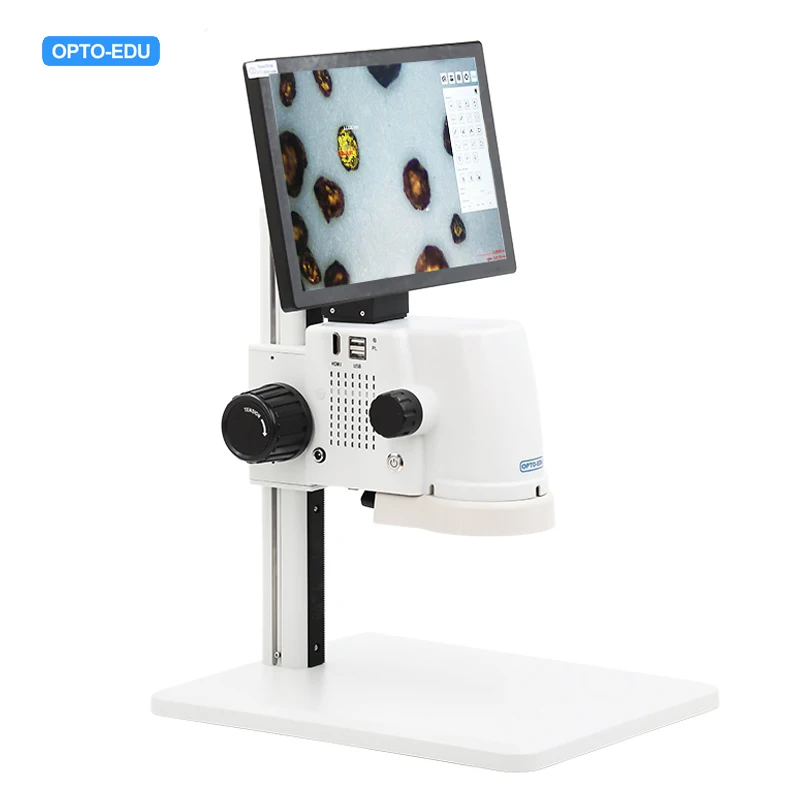 OPTO-EDU A36.3601 USB Mobile Repair Digital Microscope with LCD Screen LED Light Source Stereo Binocular Drawtube Optic Camera