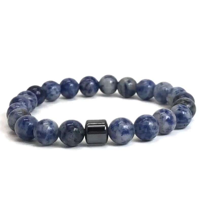 Beaded Bracelet 8mm Natural Stone Lava Tiger Eye Black Agate Matte Healing Beads Bangle Stretch Charm Yoga For Women Men Jewelry