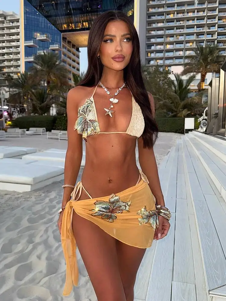 New Premium Feel Bikini Heavy Industry Split-body Swimsuit Desert Swimming Pool Swimsuit Niche Sense Of Luxury Bikinis Women