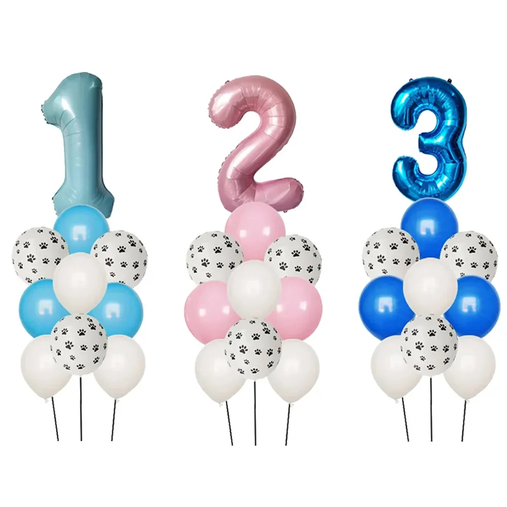 10pcs Dog Paw Party Supplies 12