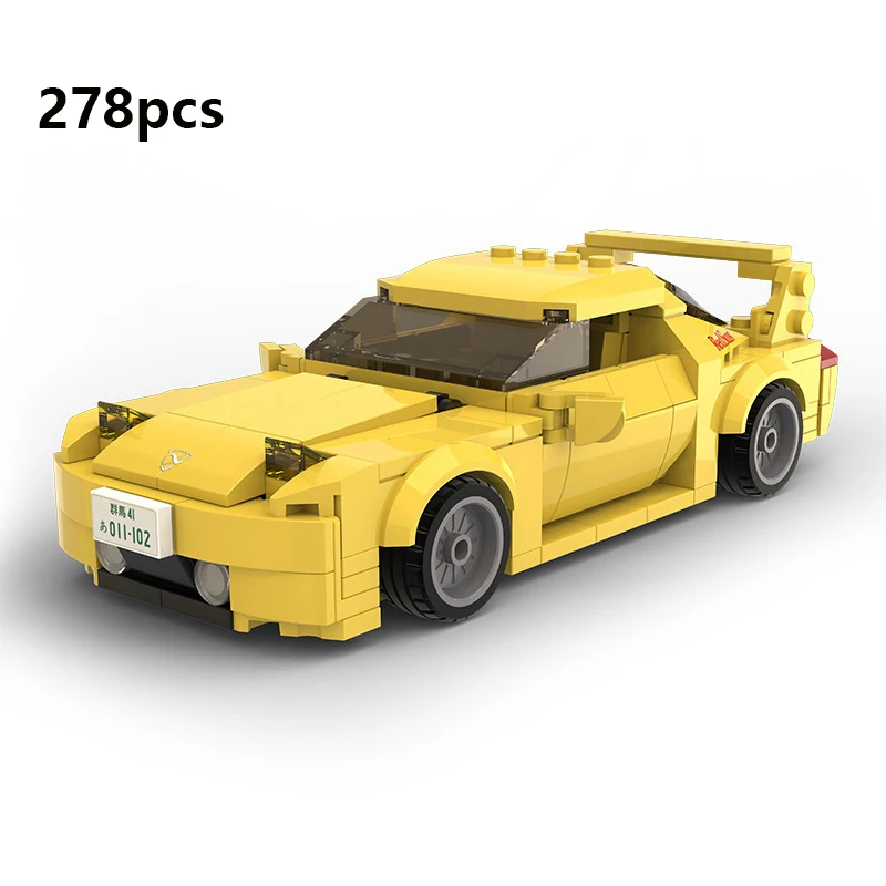 Cada Initial D Racing Car Bricks Model Assembled Building Blocks Street View Japanese Parking Lot Bricks Set Toys Gift for boys