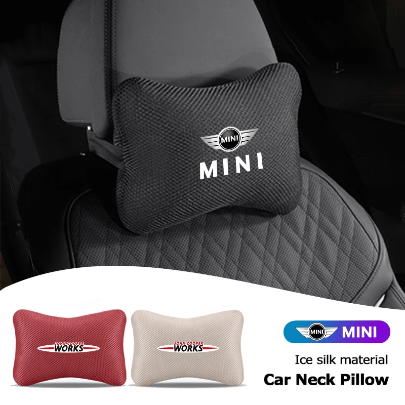 

1 шт. Подушка для шеи из ледяного шелка с логотипом для автомобиля MINI One Cooper JCW Countryman Clubman Cabrio Paceman Coupe Roadster C