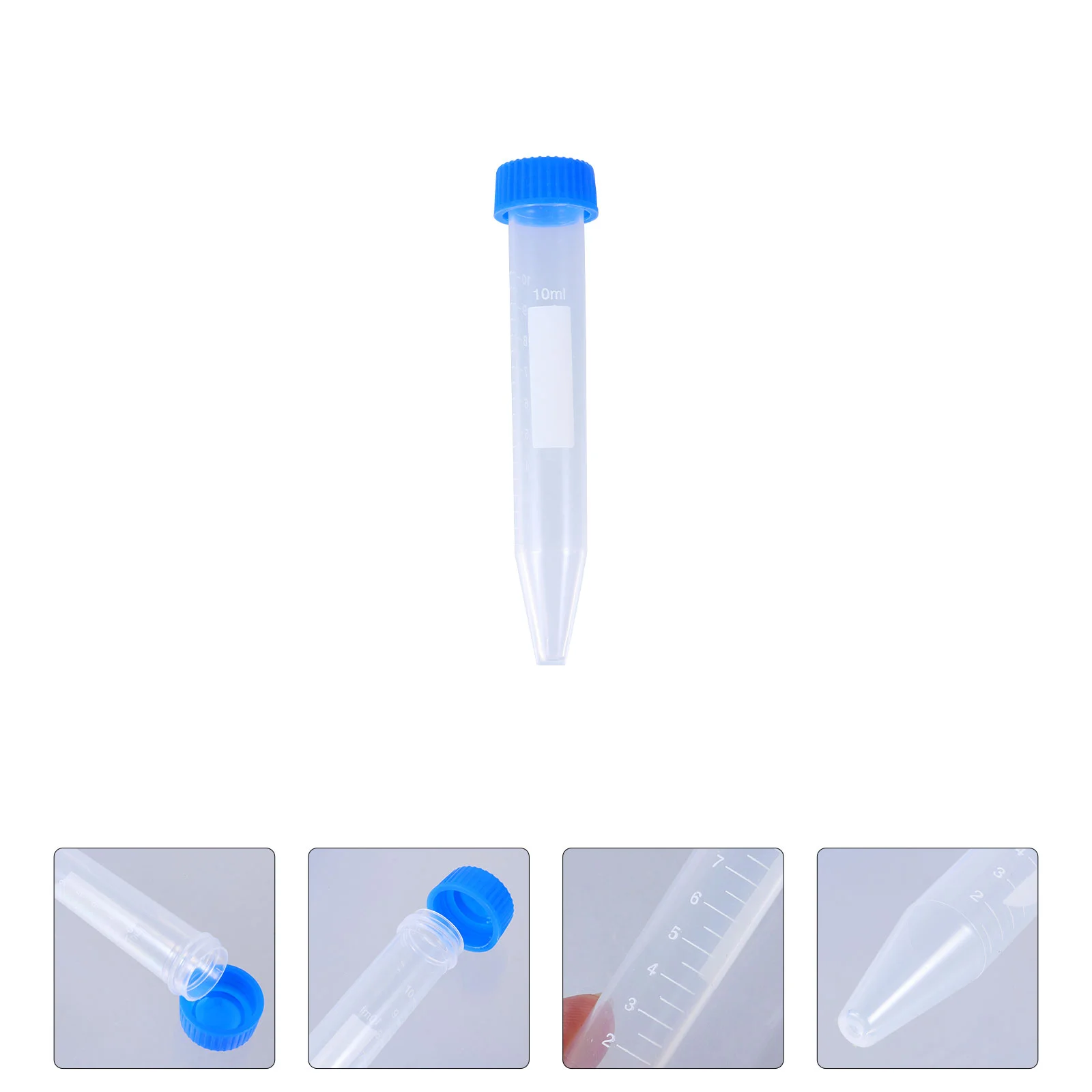 100 Pcs Centrifuge Tubes iginal Material Ultra Transparent Laboratory Test Sample Vials Plastic Centrifugal Tube