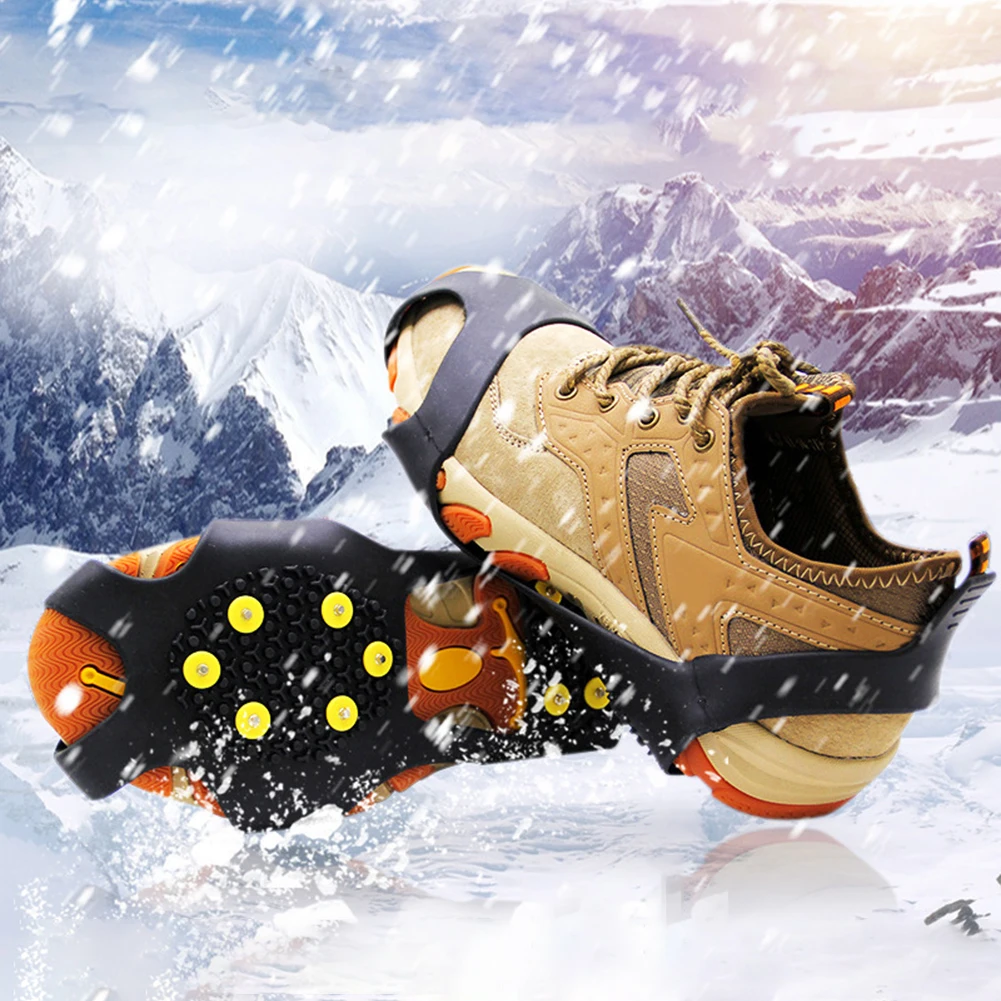 10 Teeth Climbing Crampons Anti-Slip Snow Claw Shoe Covers Unisex Shoes Ice Cleats Walking Hiking Accessories
