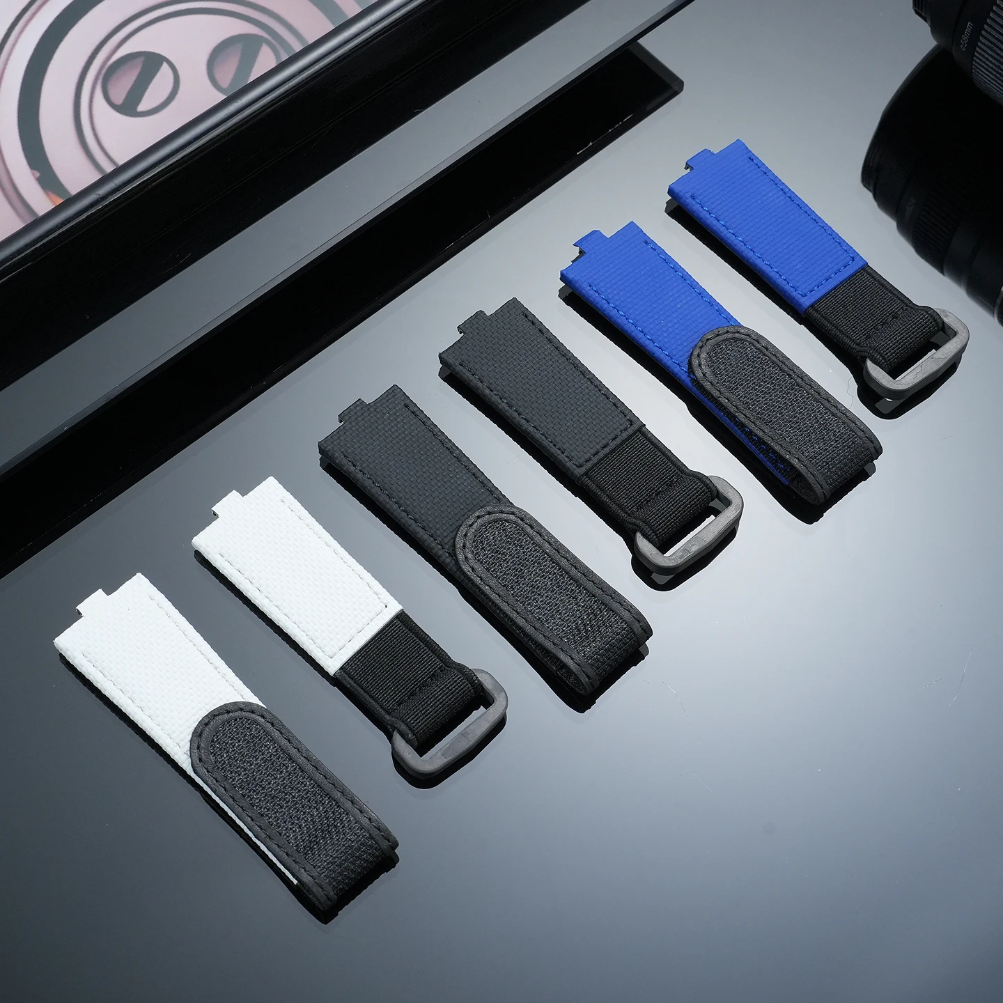 7mm Bezel, Calfskin Back, FMK Fluorocarbon Rubber Quick-Release Strap for Vacheron Constantin Overseas 4300V, 4500V, 5500V