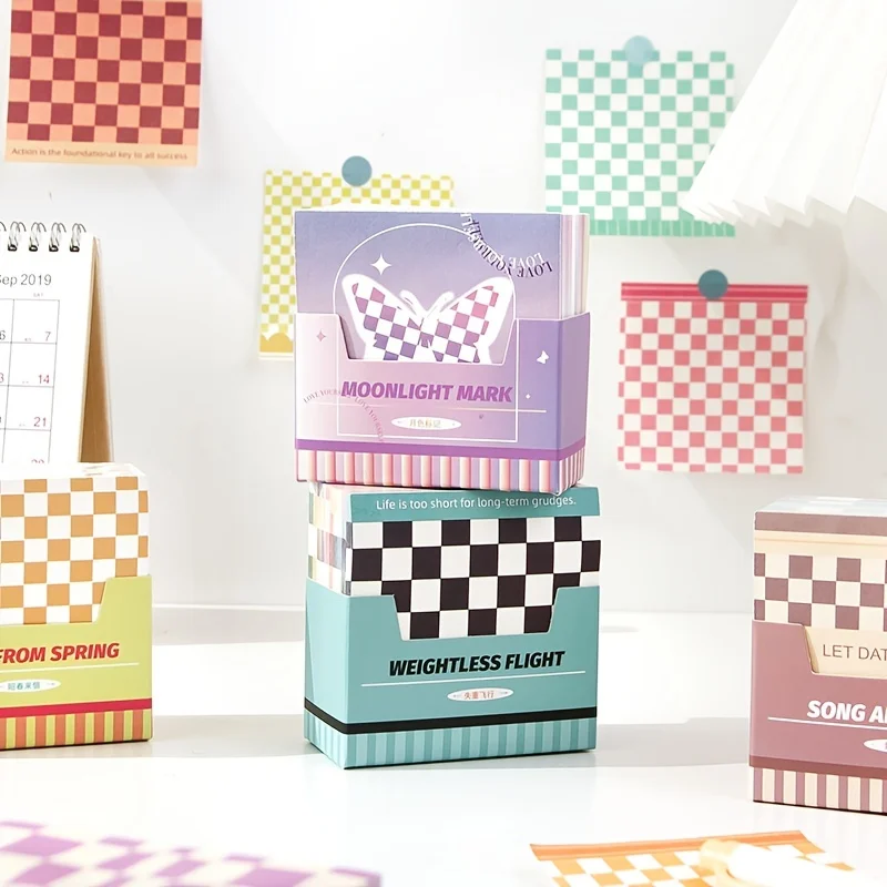 400 Sheets Non-Sticky Notes Grid Message Notes Schedule Reminders DIY Collage Material