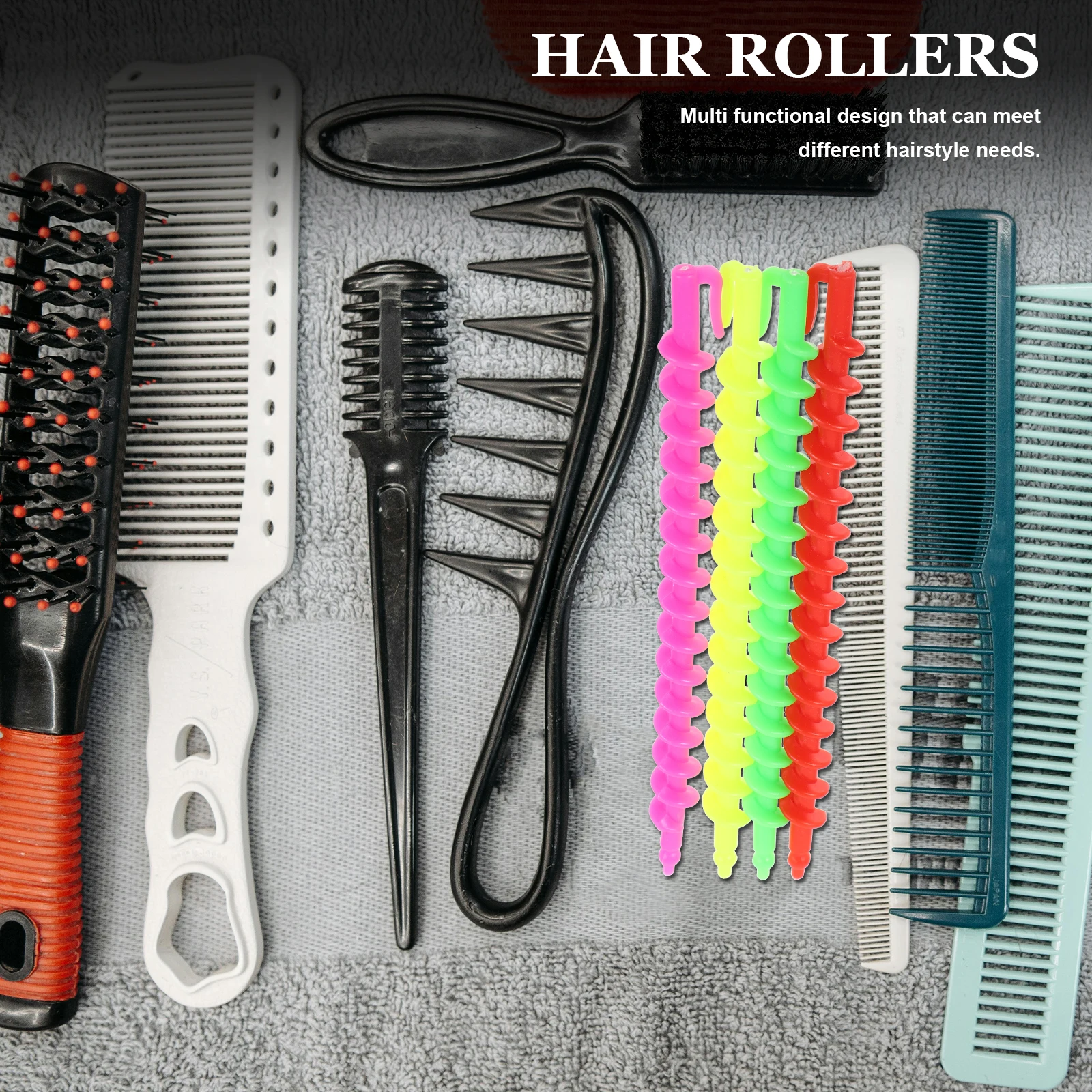 

26pcs Cold Perm Rods Spiral Hair Curlers Plastic Rollers Large Size Reusable No Heat Curls Styling Kit Short Long Hair