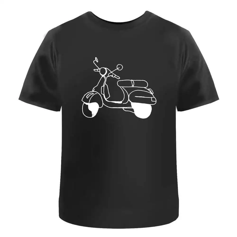 Moped Scooter' Cotton T-Shirts   Anime Graphic T-shirts for Men Clothing Women