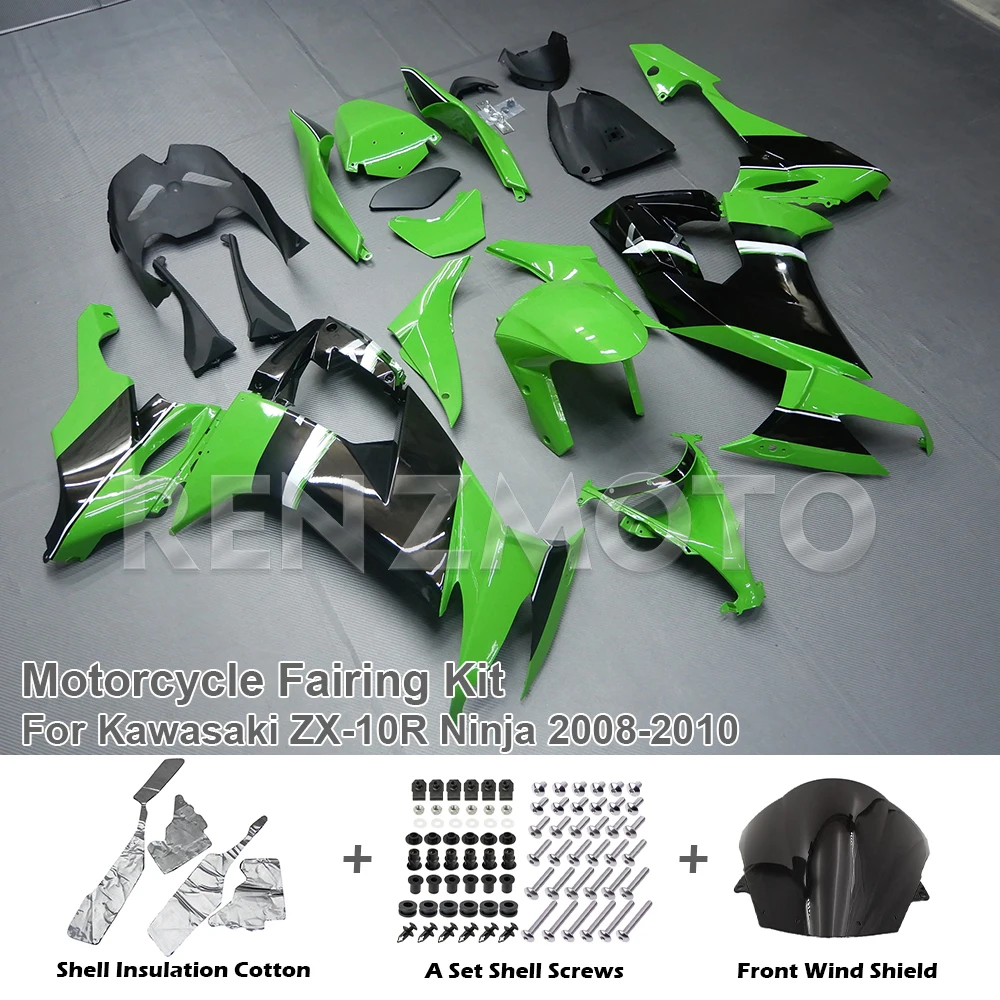 

Для Kawasaki ZX-10R Ninja 2008-2010 комплект обтекателя мотоцикла, комплект украшения, пластиковая защитная пластина, аксессуары, корпус, инъекция
