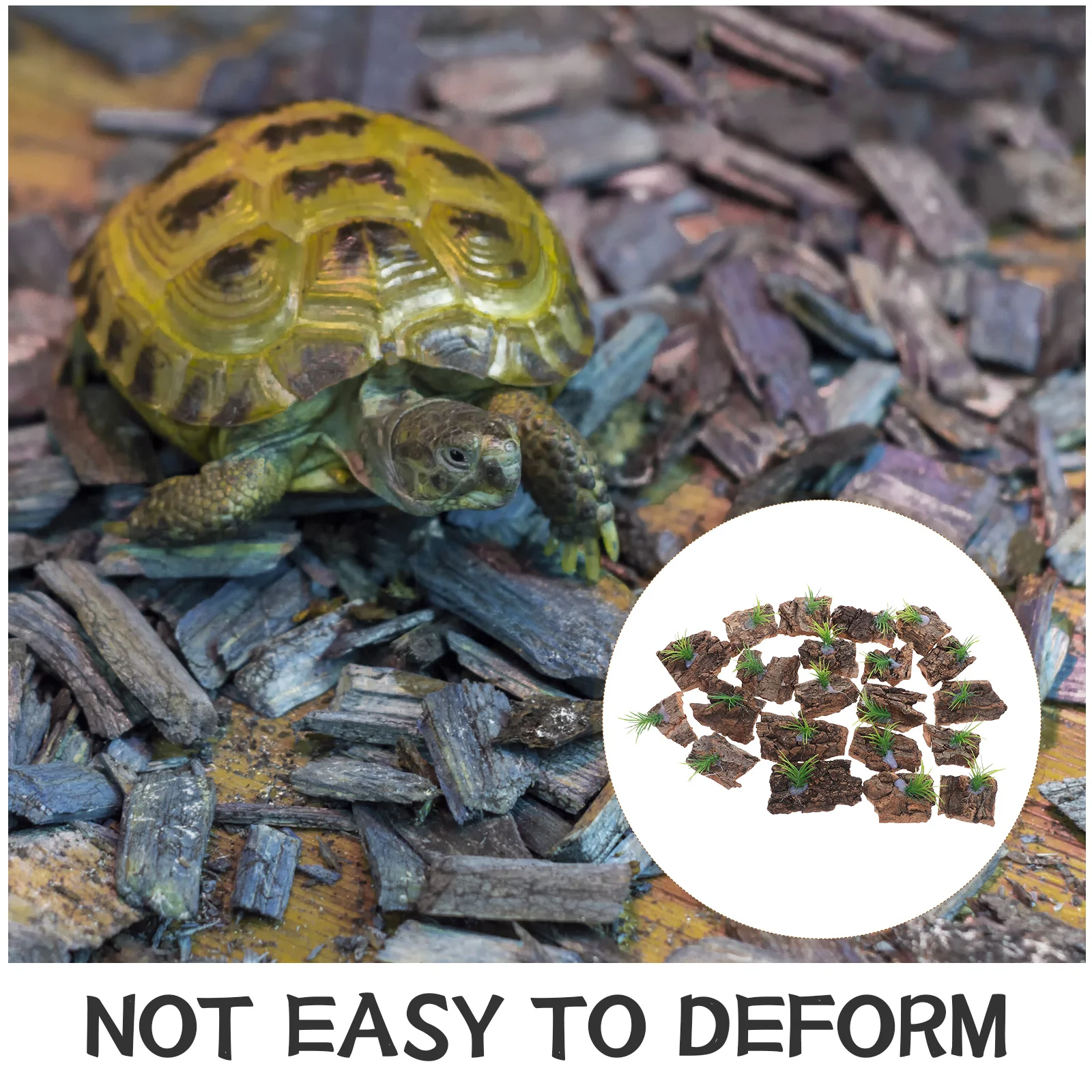 20Pcs Terrarium Cork Bark Natural Reptile Tank Background Tree Bark Hide Aquarium Decor Terrarium Background Reptile Supply