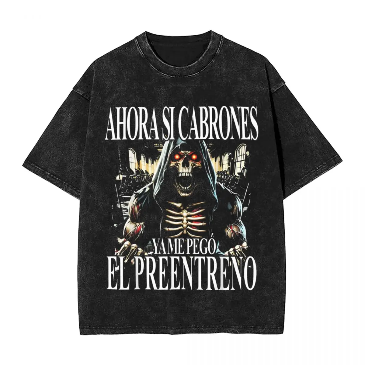 Calacas Chidas Gym T-Shirt Summer Ahora si cabrones ya me pego el pre entreno Aesthetic T-Shirts 2024 Casual Hip Hop Tee Shirt