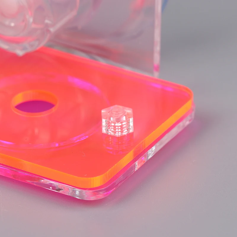 【YA】1Pc Fish Tank Coral Rack Fluorescent Coral Frag Clip With Suction Cup Marine Acrylic Coral Frag Holder Aquarium Accessories