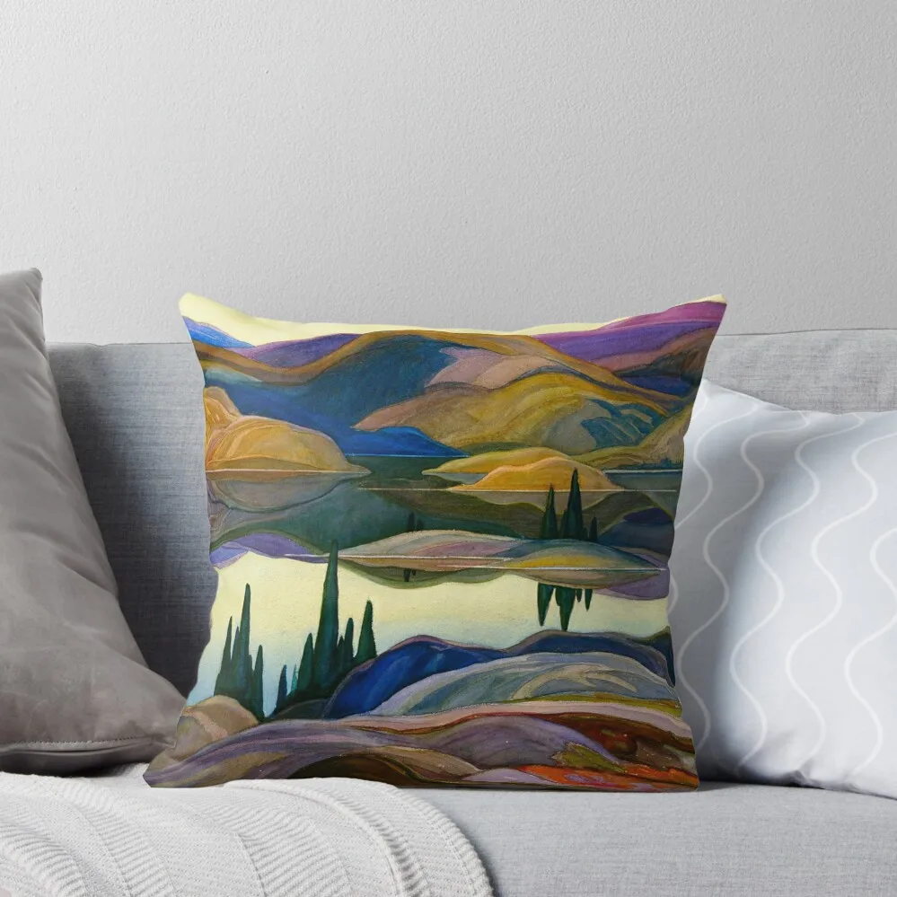 

Franklin Carmichael - Mirror Lake Throw Pillow Ornamental Pillow Christmas Pillows Luxury Room Decorative Cushions pillow
