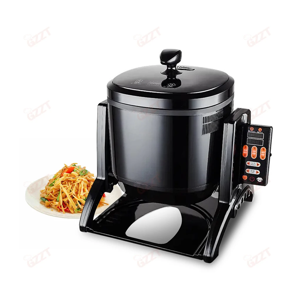 6L Smart Cooker Robot NSF Auto Frying Wok Automatic Rotation Drum Cooking Machine Home Restaurant Non-stick Coating Auto Cooker