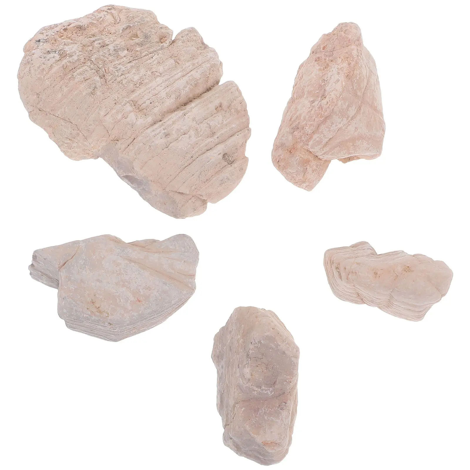 5Pcs Miniature Landscape Rocks Realistic Quartz Stone Blocks for Dioramas Terrarium Bonsai Garden Indoor Decoration