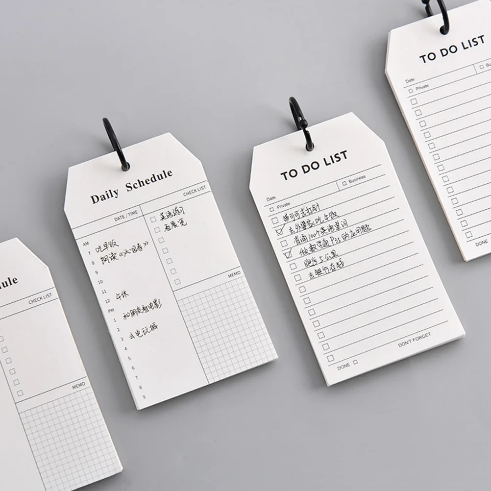 6 Pcs Loose-leaf Memo Pad Notebooks Weekly Planner Clasp Notepad Handheld Daily Portable School Paper Compact Student