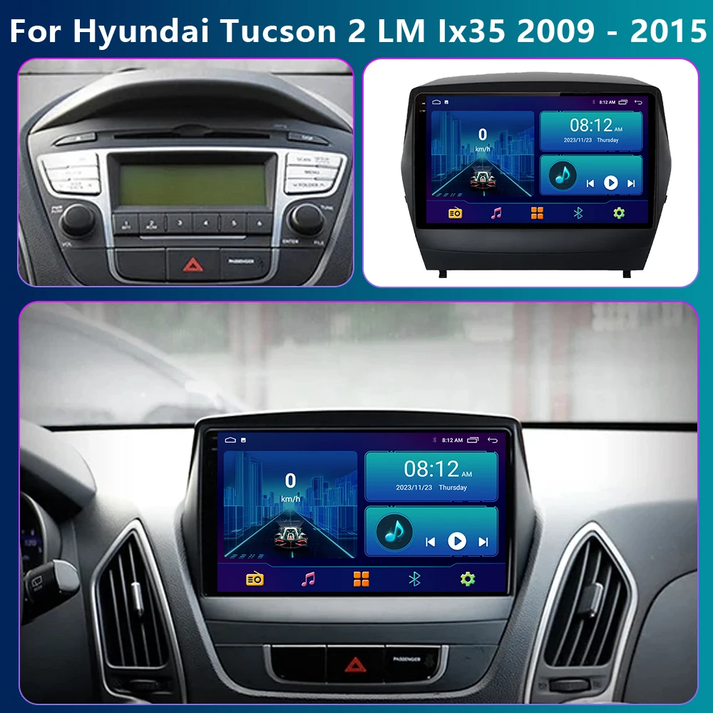 2Din Android13 For Hyundai Tucson 2 LM IX35 2009-2015 Car Radio Multimidia Player GPS Navigaion CarPlay Stereo WiFi autoradio 4G