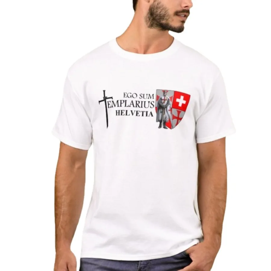 Swiss Coat of Arms Templer Helvetia T-Shirt. Summer Cotton Short Sleeve O-Neck Mens T Shirt New S-3XL