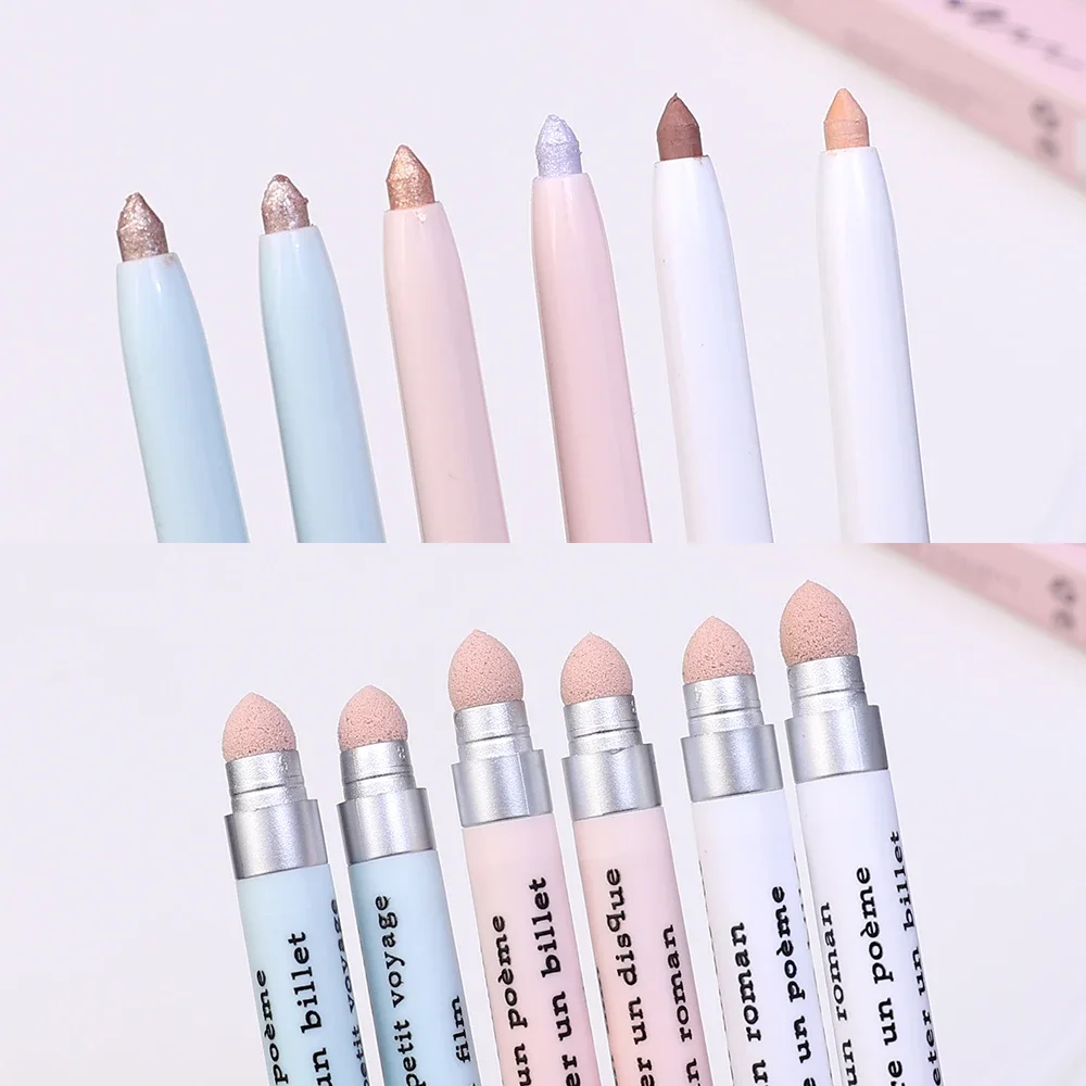 Sternen himmel Perl glanz Lidschatten Stift liegend Seidenraupen Stift dauerhafte natürliche matt schimmernde Eyeliner Augenlid aufhellen Augen Make-up-Tools