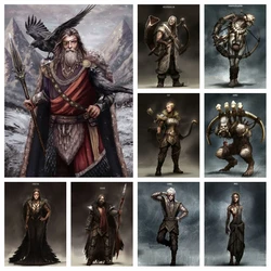 Norse Methology Gods And Goddess Odin Freya Diamond Painting Art Ancient Civilization Vikings Mosaic Cross Stitch Home Decor