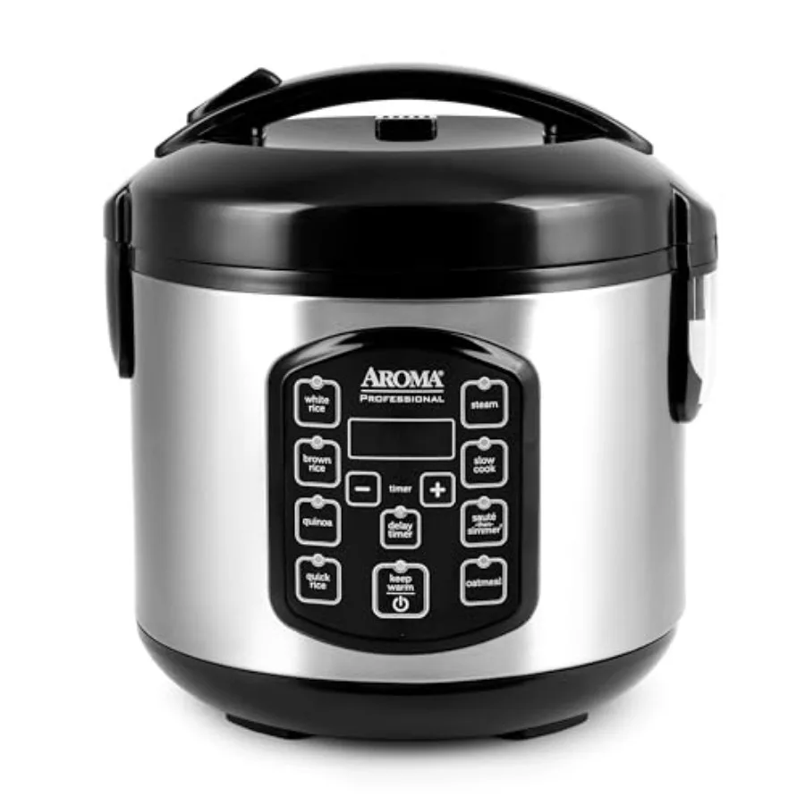 

Professional Digital Rice Cooker Multicooker / 8-Cup (Cooked) Steamer Slow Cooker Oatmeal Cooker STS Auto Keep Warm 2 Qt Stainl
