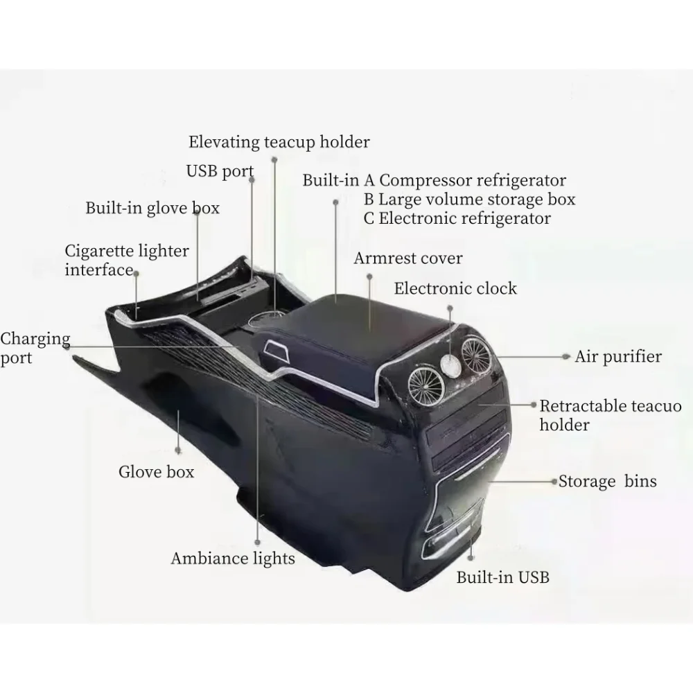 Applicable to VITO Vclass W447 V250 V260 Central Armrest Box Car Fridge Compressor Refrigerator Refit
