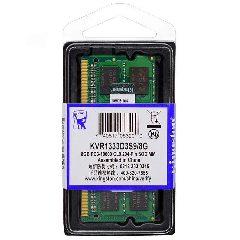 キングストン-ラップトップRAM,ddr3l, ddr3, 8gb, 4gb, 1066mhz, 1333mhz, 1600mhz, 1866mhz, so-dimm, pc3-8500, 10600, 12800,デュアルチャネル