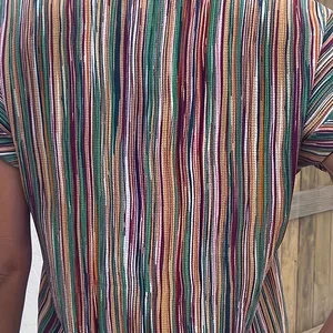 Gestreifte Druckbluse für Frauen, Freizeitbluse, runder Kragen, Halbmango, große Größe, Frühlingskleidung Hauptverkaufsblusen - №5