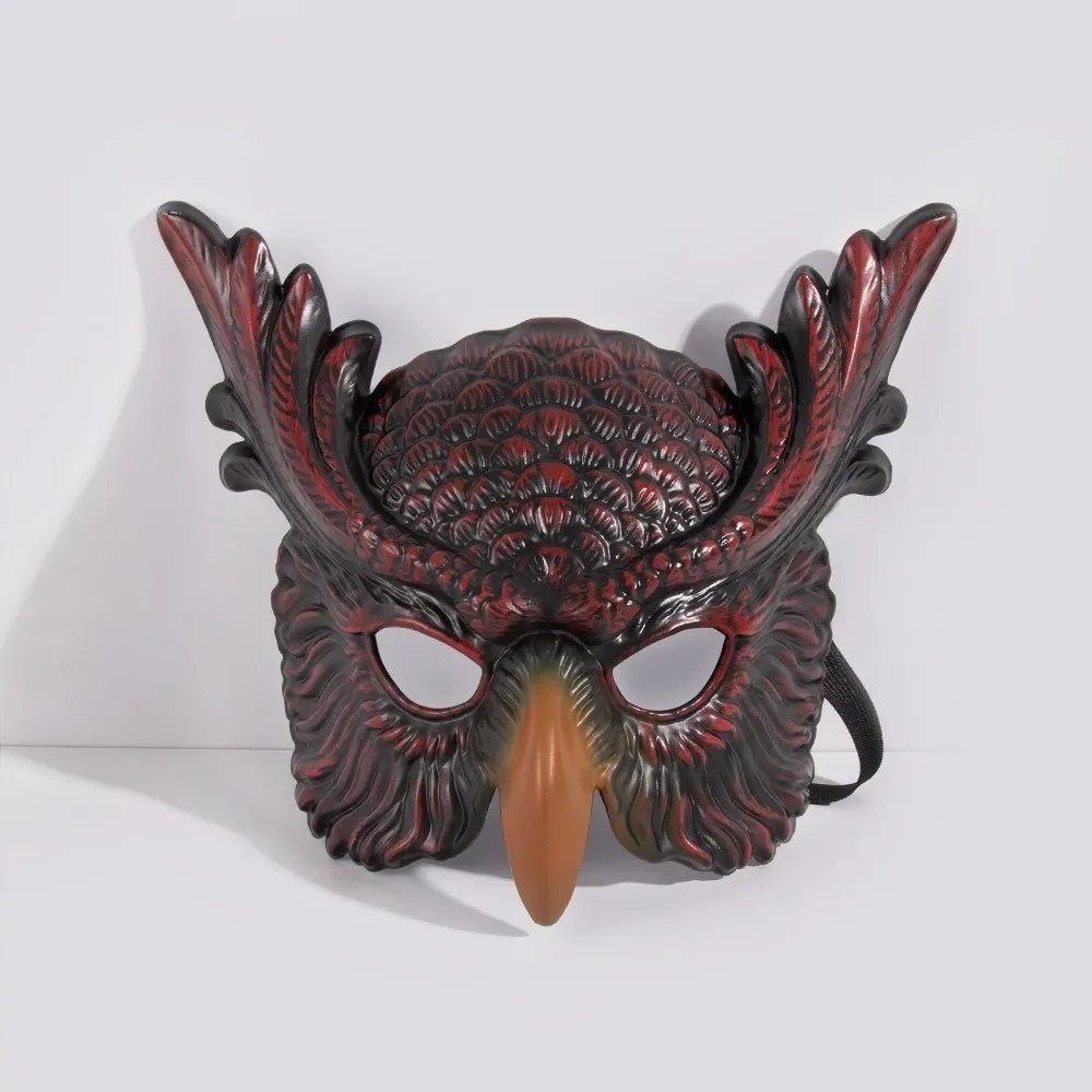 Head Mask Realistic Design Owl Mask Scary Style Bird Mask Animal Head Mask PP Material Prom Mask Full Face Mask Mardi Gras
