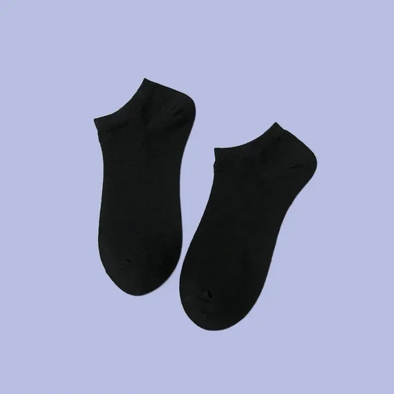 Chaussettes Courtes Décontractées Noires en Coton pour Homme, Dépistolet ant, Absorbant la Sueur, Nouvelle Collection Printemps et Été 5/10, 2024 Paires