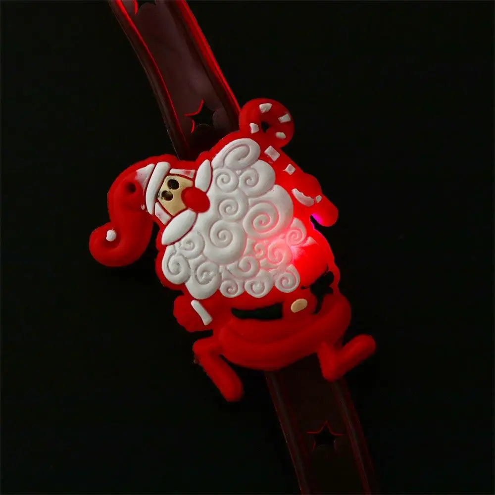 

LED Christmas Clap Circle Plastic Christmas Christmas Pop Circles Pop Cotton LED Christmas Bracelet Children Toys