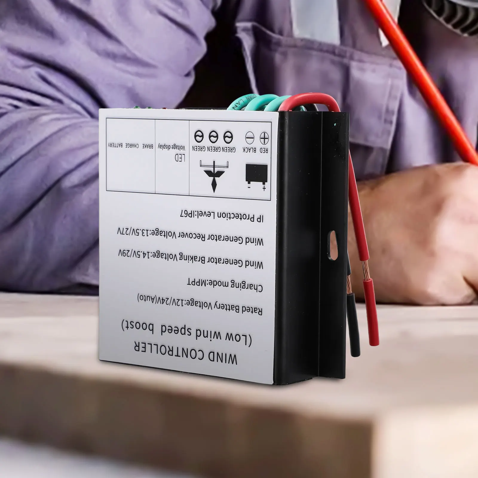

12V/24V/48V 600W/800W MPPT Wind Turbine Controller, Low-voltage Charge Boost Controller IP67 Protection And LED Voltage Display