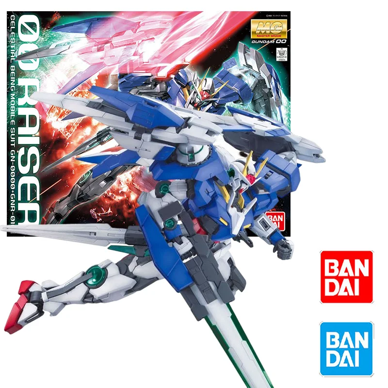 

Bandai GUNDAM MG 1/100 00 Raiser 00 Gundam Model Kit Anime Action Fighter Figure Assembly Toy Gift for Children Original BOX