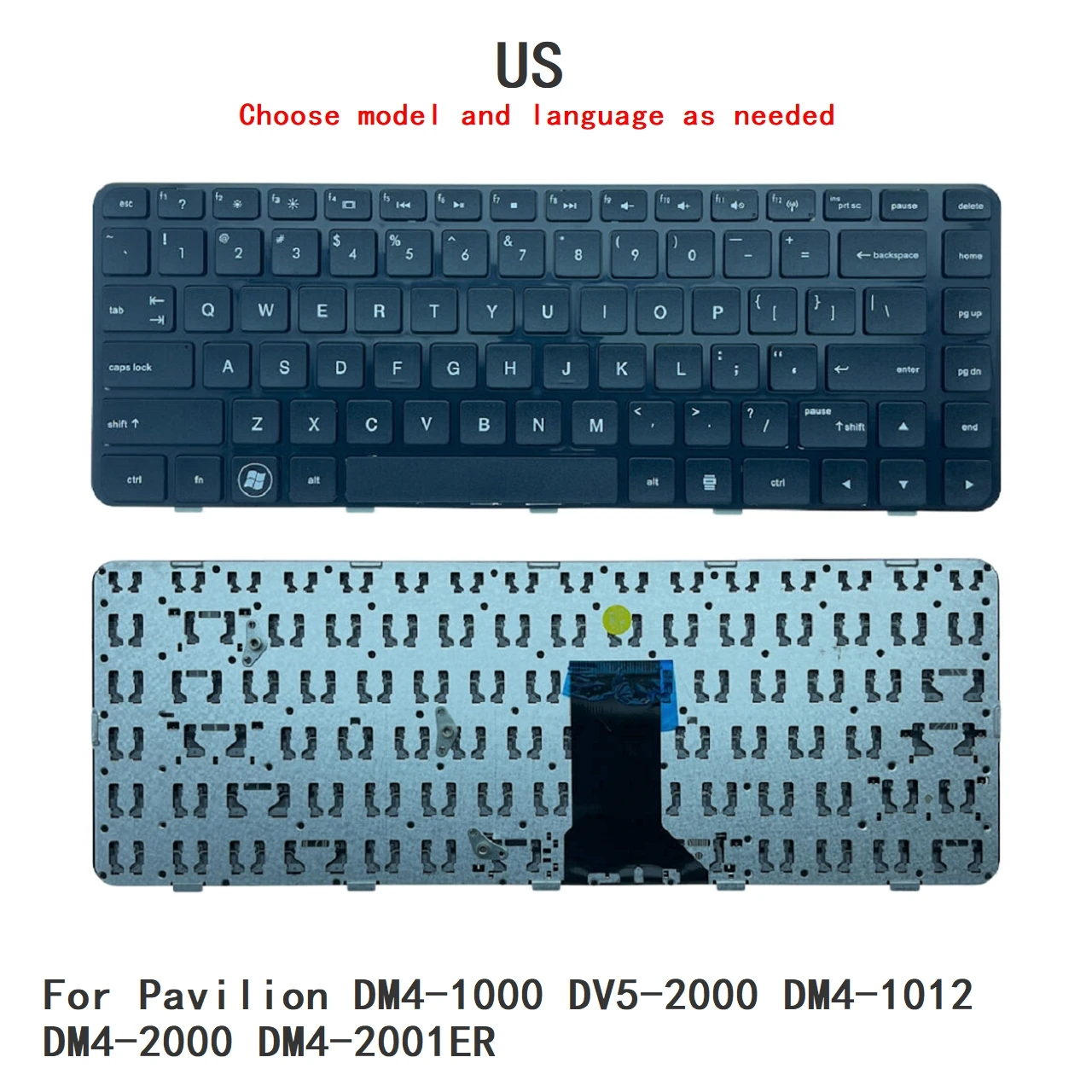 New US Spanish Arab Laptop Keyboard For HP Pavilion DM4-1000 DV5-2000 DM4-1012 DM4-2000 DM4-2001ER Notebook PC Replacement