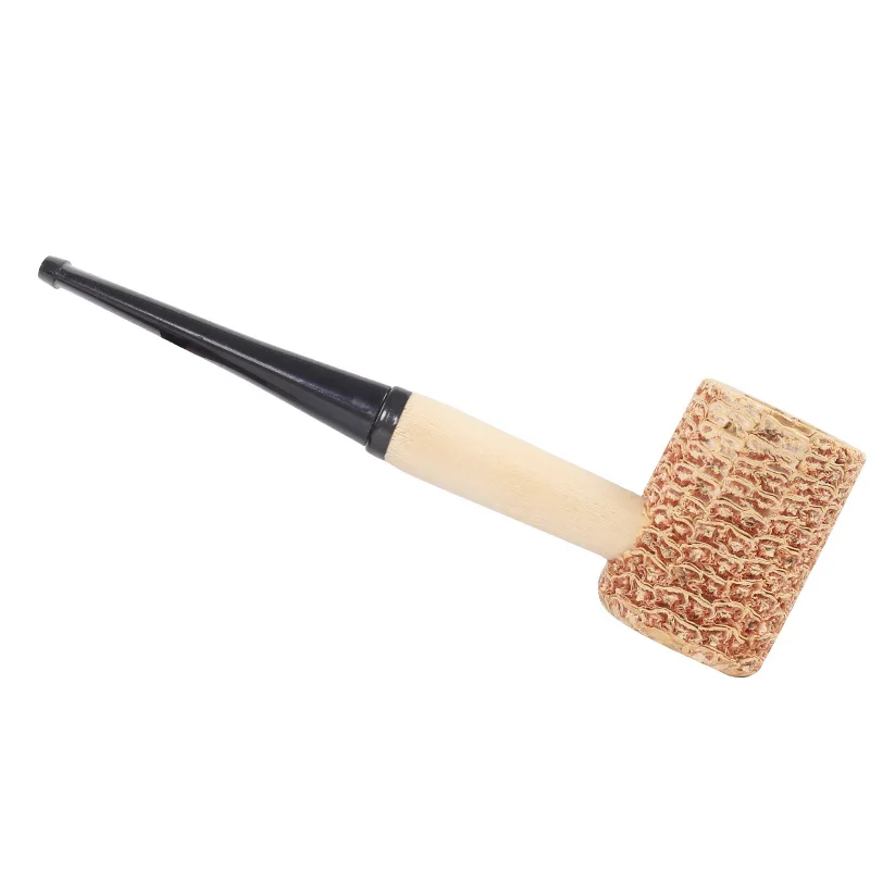 High Quality Corn Cob Tobacco Smoking Pipe With 5mm Filter Tips Detachable Stem Corncob Pipe Gift for Men