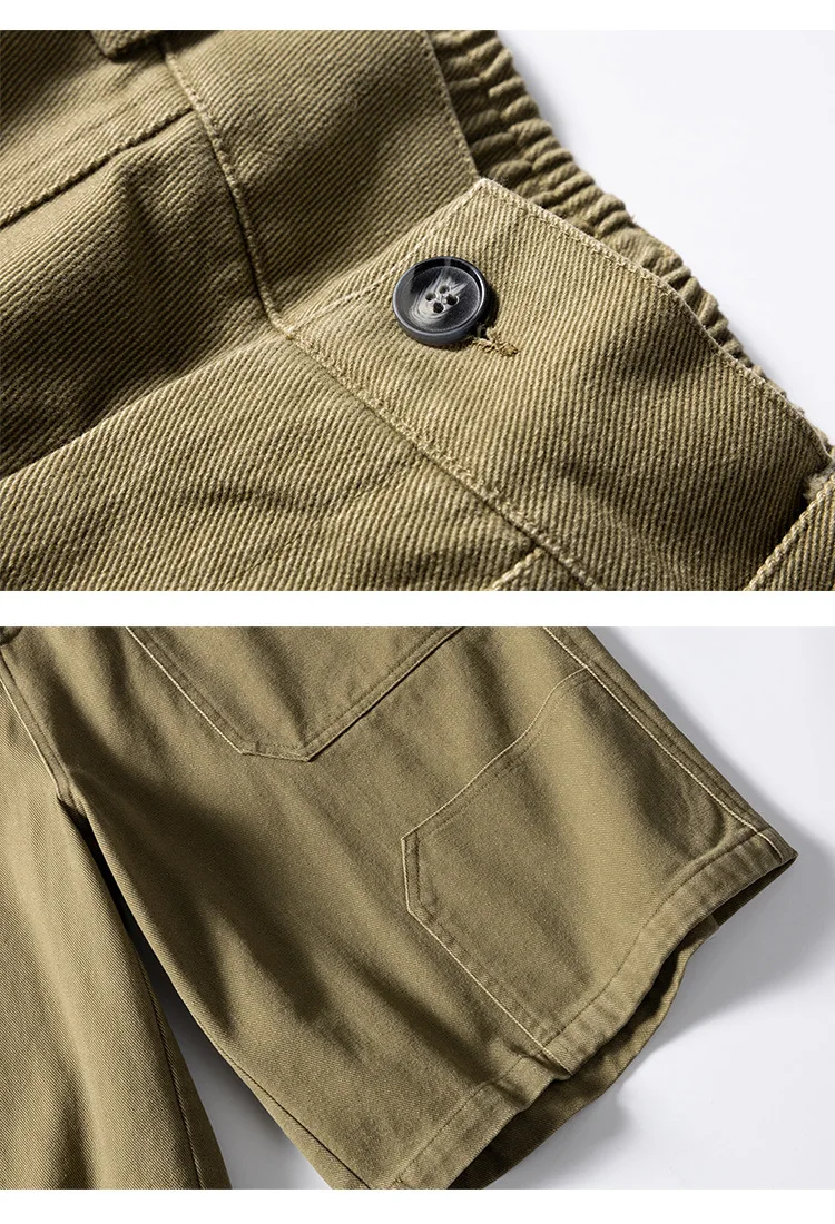 City Fanpin 2025 Summer European and American Classic All-match Basic Style New Heavy Solid Color Washed 7-point Pants