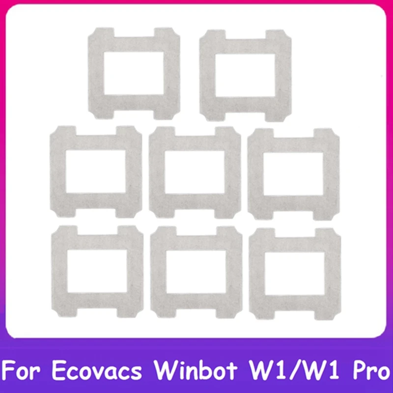 8Pcs Mop Cloth Washable Mop Pads For Ecovacs WINBOT W1/W1 Pro Window Vacuum Cleaner Replacement Accessories