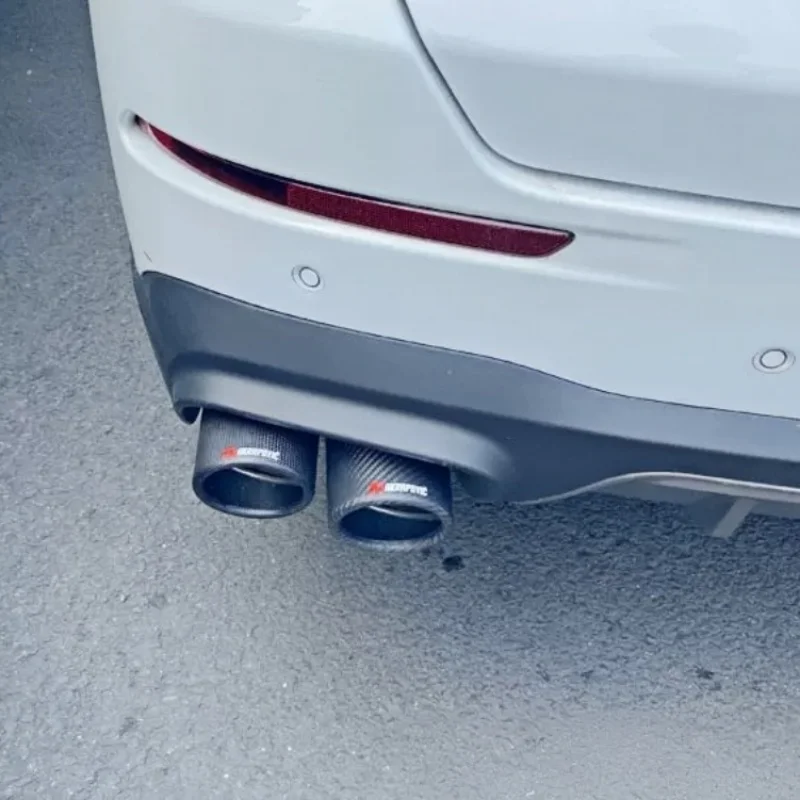 For 20212022 2023 2024 2025 CHERY Tiggo 8pro Car Special Matte Glossy Carbon Fiber Muffler Exhaust Pipe Mount black Accessories view 3