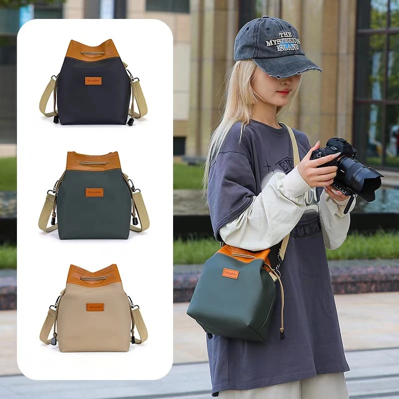 

Crossbody Hanging Camera StorageProtective Bag Lens Case Bag For DSLR Waterproof Inner Bag Photography Protector For Canon