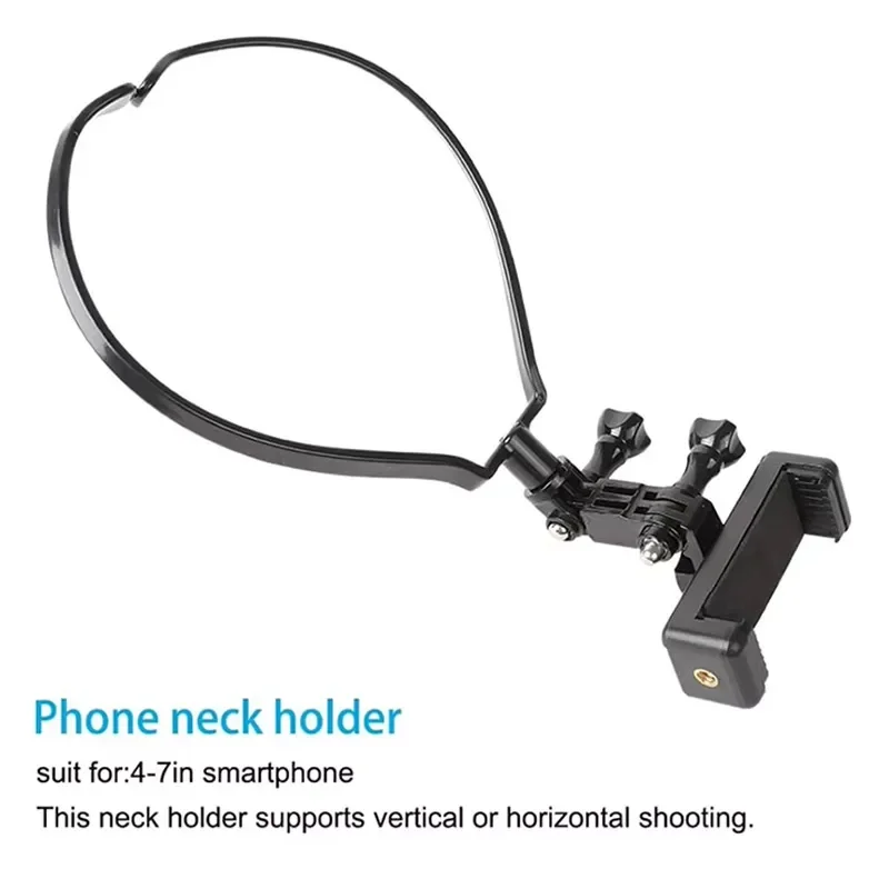 Wearable Neck Hanging Lazy Phone Holder First Perspective Recording of Life for iPhone 16 15 14 Samsung GoPro 13/12/10 DJI Stand