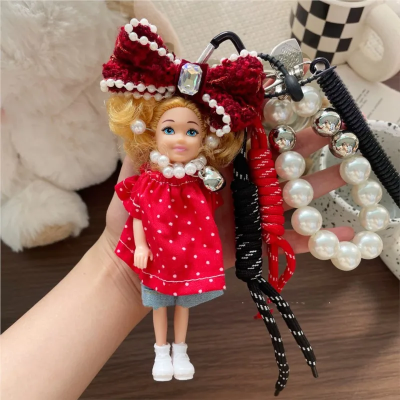 

Винтажная кукла принцессы для девочек, многошарнирная нарядная кукла, изысканная милая кукла, брелок с подвеской, сумка, автомобильный аксессуар, подарок подруге