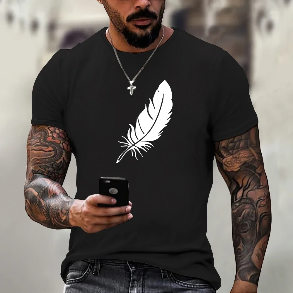 تي شيرت رجالي ثلاثي الأبعاد بقصة ضيقة، فريد من نوعه جريئة، نمط للشارع كاجوال والتمرين - رقبة دائرية سريعة الجفاف