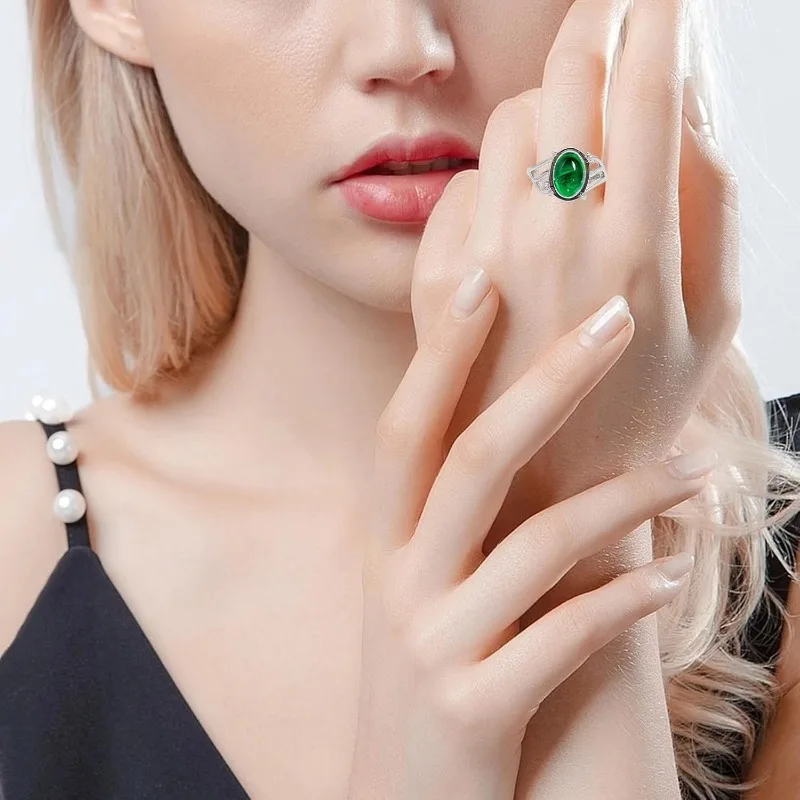 10 шт., Платиновое кольцо с 4 зажимами, пустое регулируемое латунное кольцо для пальцев, компоненты зубчатого кольца для овальных камней 11 мм, кабошон