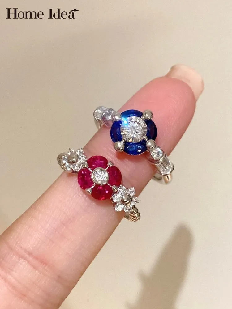 

Новое женское кольцо из стерлингового серебра 925 пробы, модные ювелирные изделия, синтетический драгоценный камень, высокоуглеродистый бриллиант, милые винтажные вечерние кольца, подарок