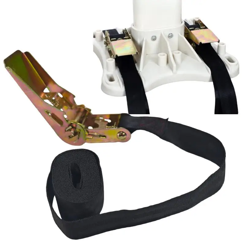 Adjustable Heavy Duty Cargo Strap Ratchet Tensioner 1Pc 1/2/3/4M Length for Moving Truck Freight Goods Securing Tightening